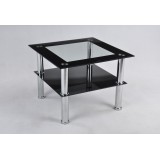 Square Glass Coffee Side Lamp Table 60x60cm